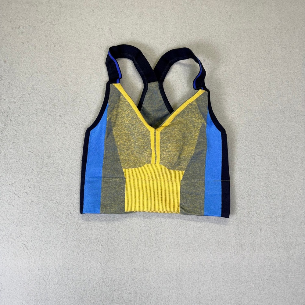 LNDR Trigger Sports Bra Colorblock Racerback XS/S Gorpcore Compression Retro - Picture 4 of 8